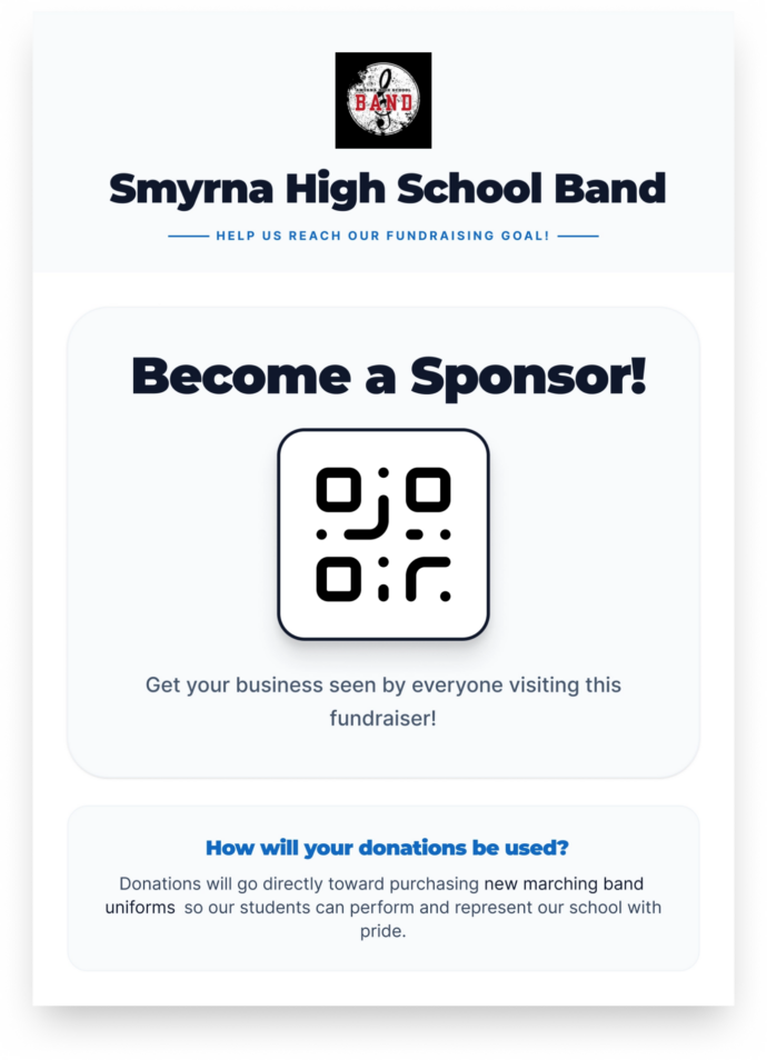 QR Code Flyer Screenshot