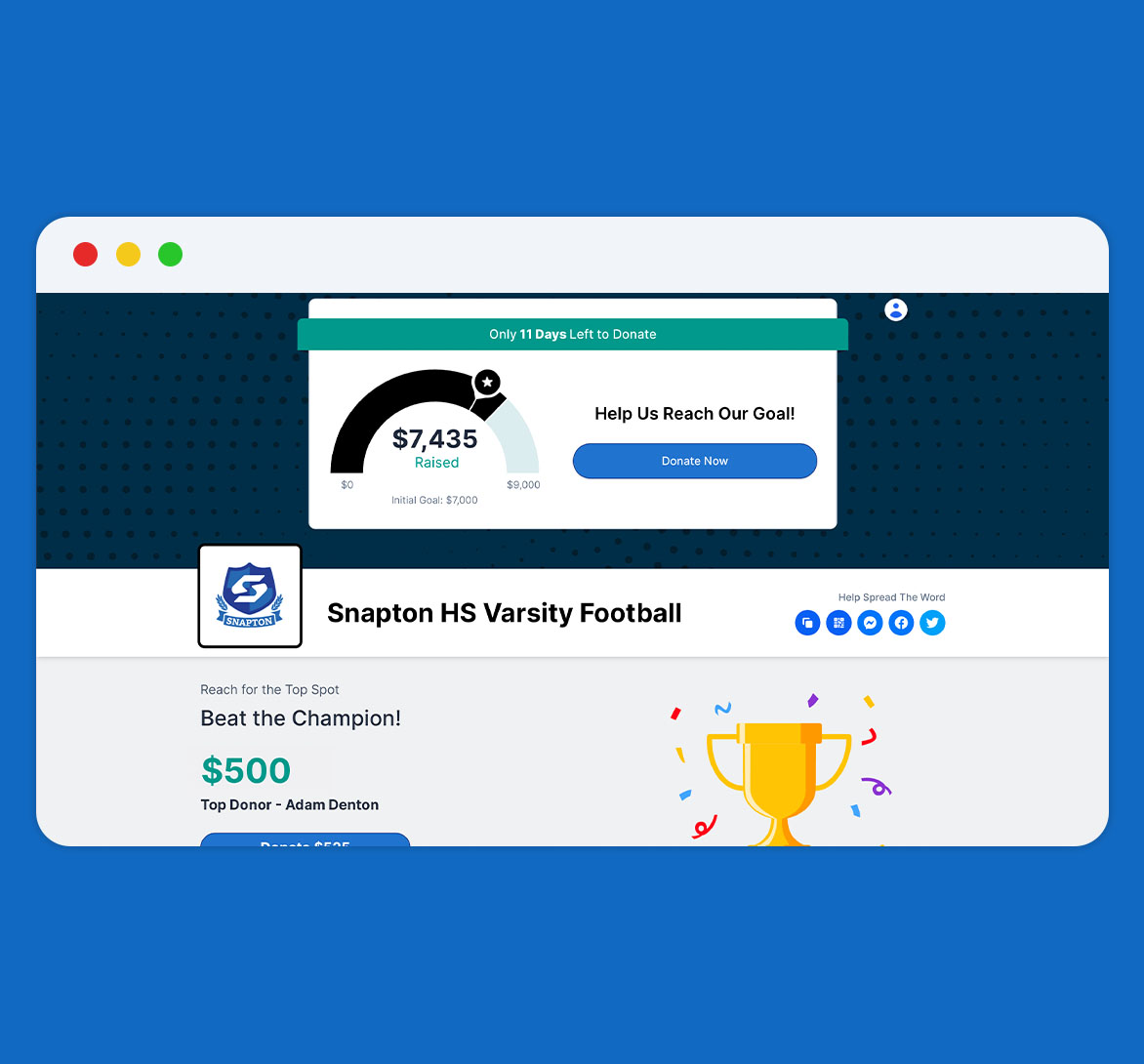 How Snap! Raise Works Fundraising Page