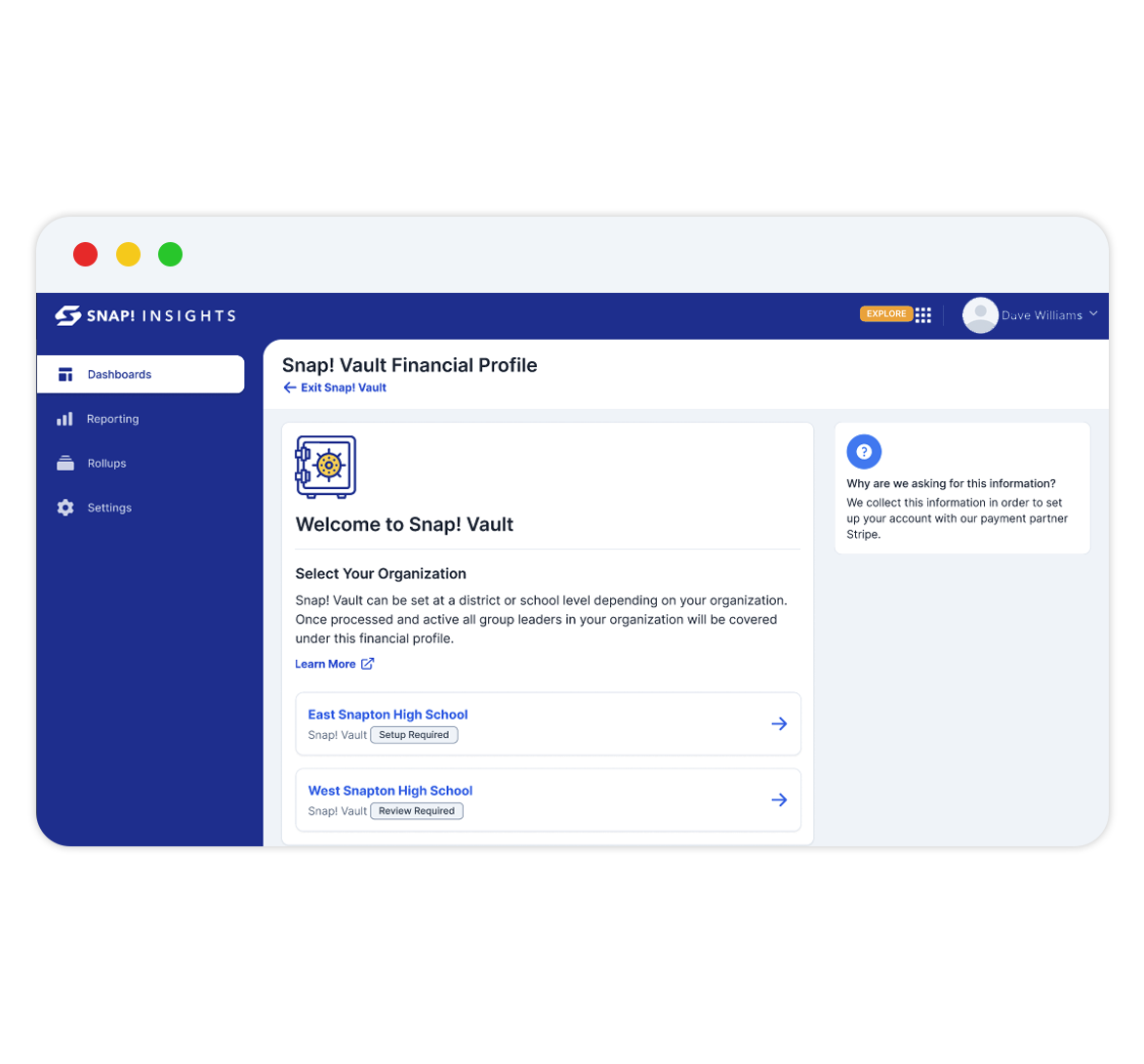 Screenshot of Vault for Insights