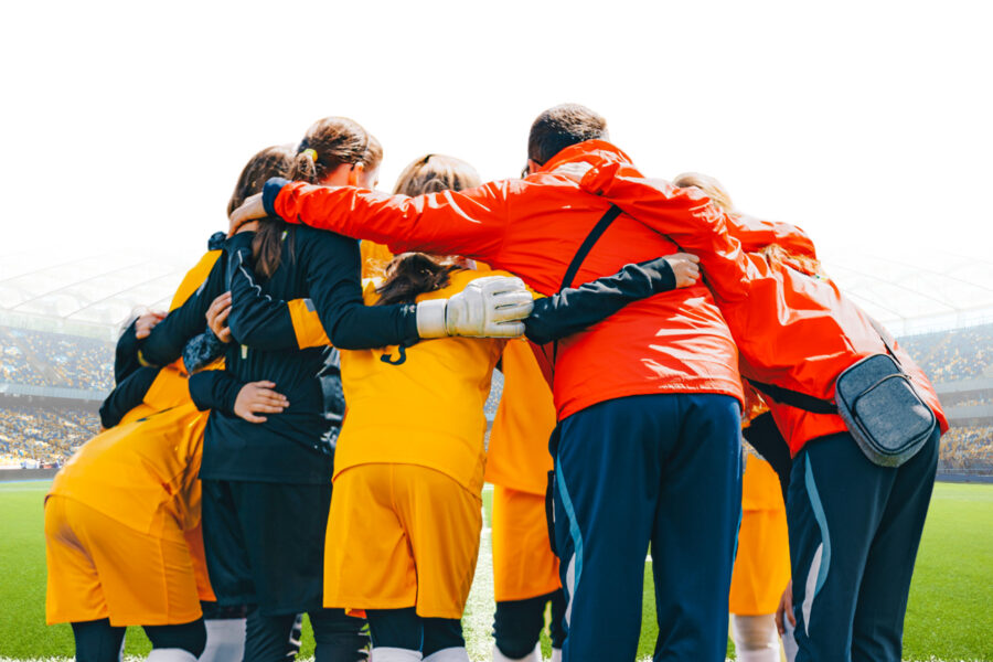 Team Huddled up.