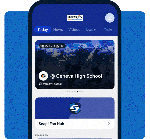 Snap Mobile App Today page
