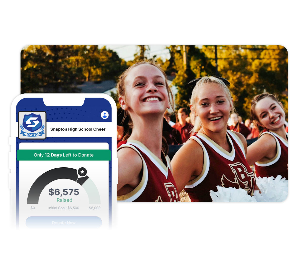 screen shot of Snap Mobile One fundraising screen