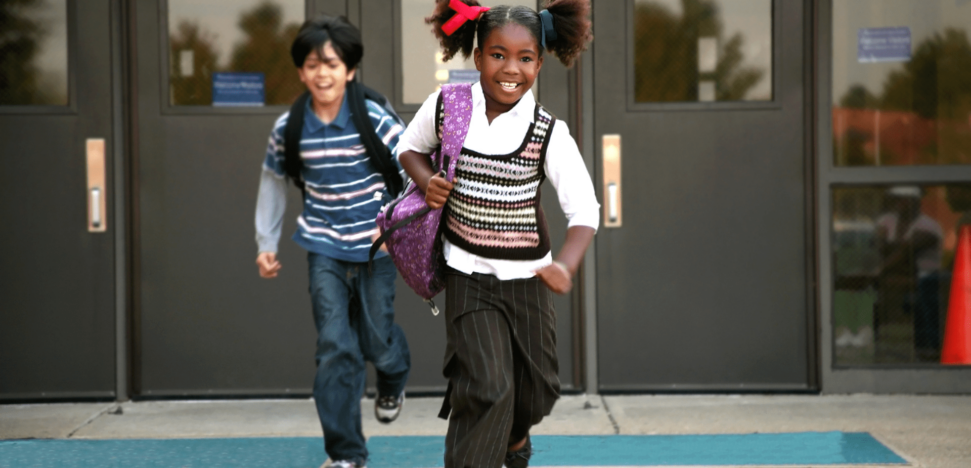 Children leaving school