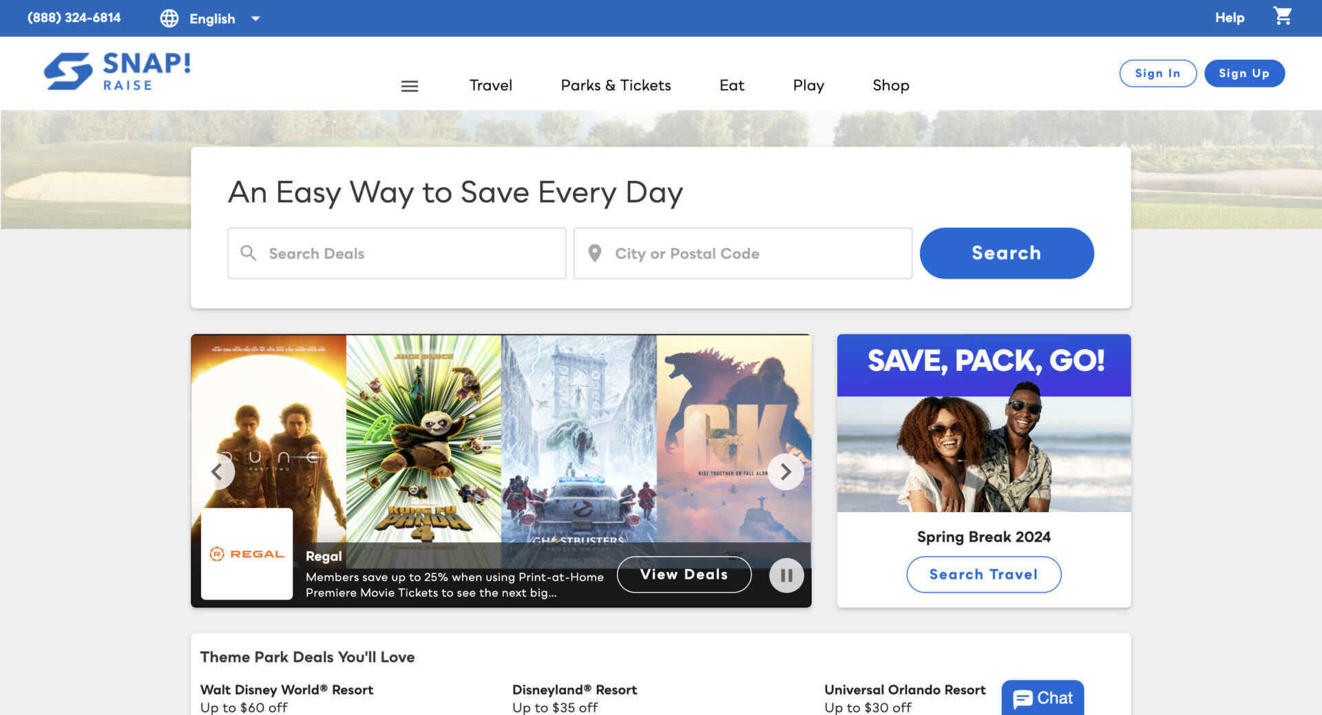 Snap! Raise discount program site