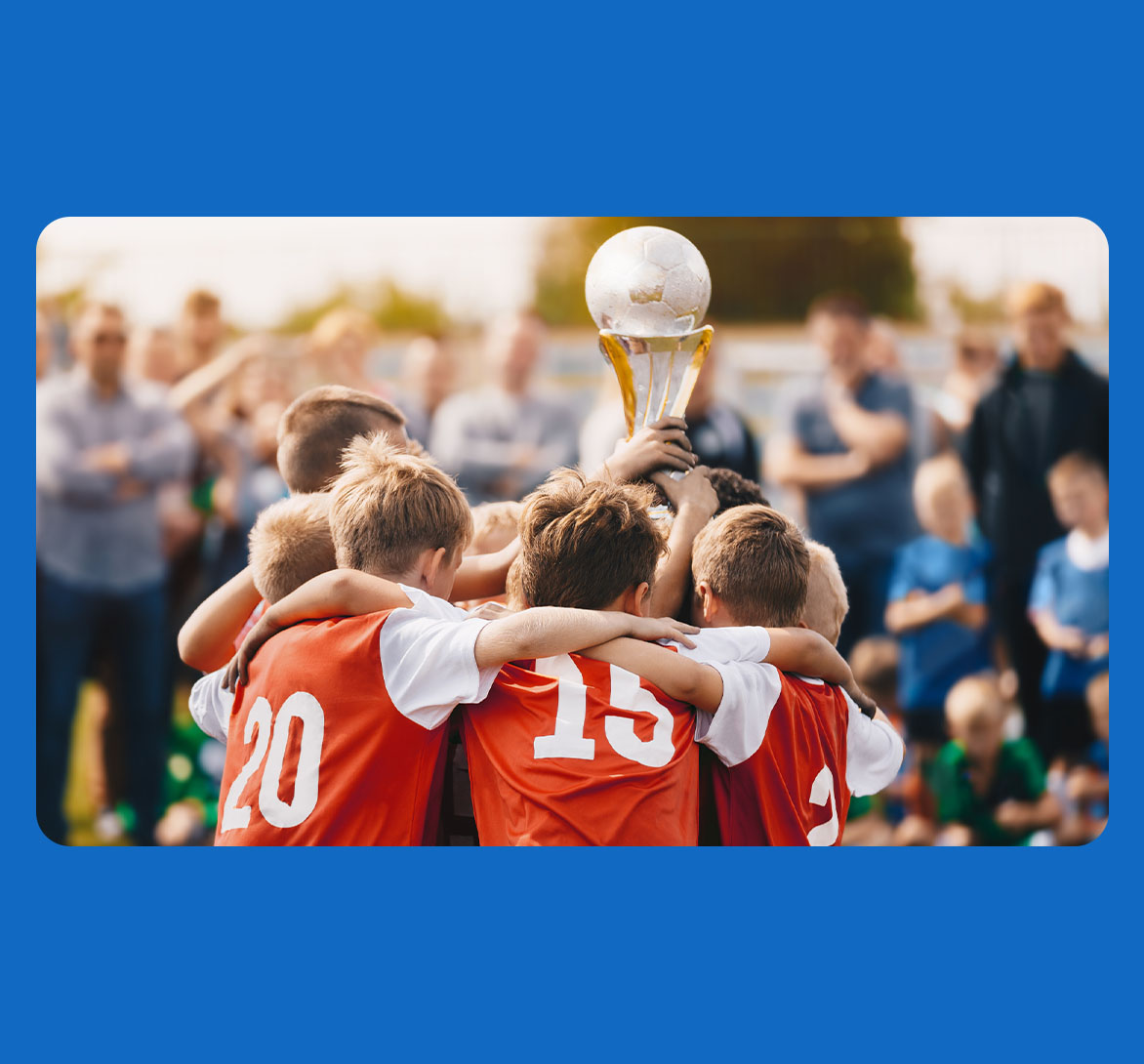 Celebrating sports team