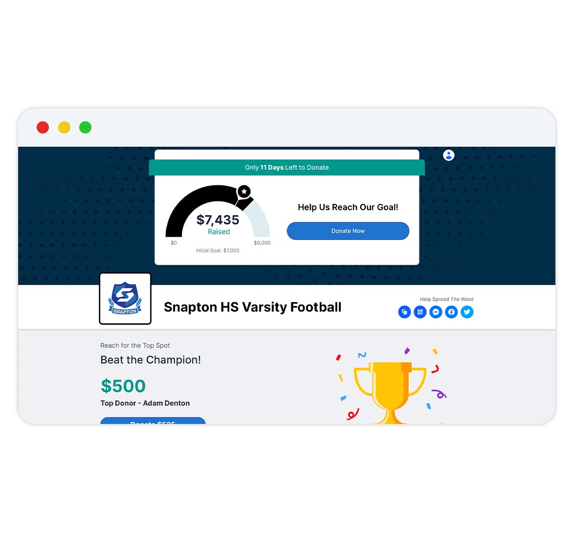 online-fundraiser Custom Fundraising Page