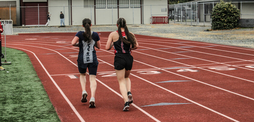Photograph of young athletes running