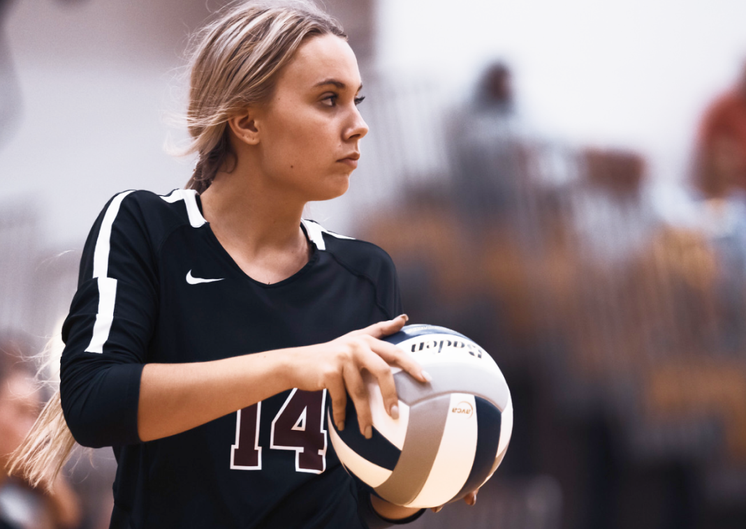 Girl with volleyball